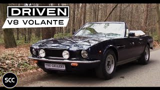 ASTON MARTIN V8 VOLANTE 1986  Test drive in top gear  Engine sound  SCC TV [upl. by Decca107]