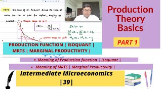 Production Theory Basics  Part 1  Production Function  Isoquant  MRTS  39 [upl. by Eiromem905]