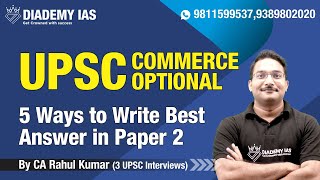 UPSC Commerce amp Accountancy Optional  IAS amp IRMS Commerce Optional by CA Rahul Kumar [upl. by Acinoryt807]