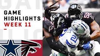 Cowboys vs Falcons Week 11 Highlights  NFL 2018 [upl. by Ennaxxor]