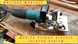 Unboxing amp Review Makita PJ7000 Biscuit JointerPlate Jointer Viewer Stickers  Mailbox Monthly [upl. by Jacinthe]