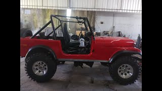 penampakan mobil jeep cj7 warna merah [upl. by Wedurn]