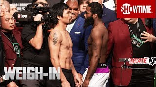 Pacquiao vs Broner WeighIn  SHOWTIME PPV [upl. by Venditti725]