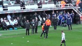 Newcastle Fan Throws His Season Ticket  Alan Pardew V Sunderland 1st Feb 2014 [upl. by Pontias]