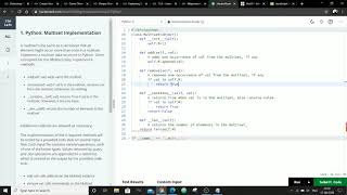 Hackerrank Python Certification Solutions  Multiset class in python [upl. by Dewain]