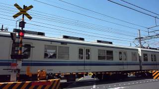 20130427 東武野田線、北大宮駅近くの踏み切り [upl. by Acilegna]