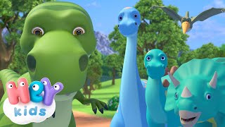 Voici les dinosaures  Le dinosaure dessin animé  HeyKids  Chansons des maternelles [upl. by Magee]