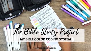 MY BIBLE COLOR CODING SYSTEM  THE BIBLE STUDY PROJECT [upl. by Sydney15]