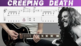 METALLICA  CREEPING DEATH Guitar cover with TAB  Lesson [upl. by Eisac]