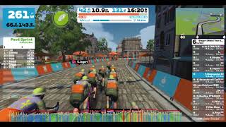 12 【61wkg last 5minutes 】Stage 4  Ride  Tour de Zwift B on Roule Ma Poule in France 1222024 [upl. by Haidebej92]