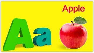 A For Apple  ABC Song  Nursery Rhymes  Poems For Kids [upl. by Leva]