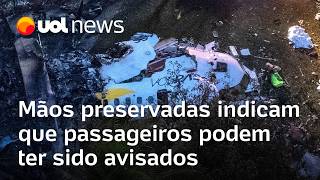 Avião cai em Vinhedo Mãos preservadas indicam que passageiros da Voepass podem ter sido alertados [upl. by Imoin]