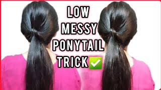 How to Do a Low Ponytail  Long Hairstyles [upl. by Yhtorod261]