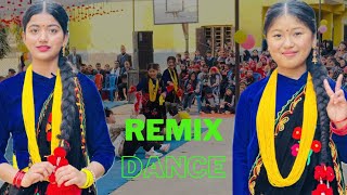 Remix nepali dance  rimaichatta rumaljuni katchu  radha secondary school  rabinaapekshya [upl. by Revolc]