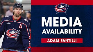 Adam Fantilli makes his BLUE JACKETS DEBUT in Traverse City 😤  Media Availability 091523 [upl. by Hiett]