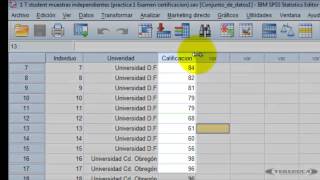 t Student Muestras Independientes [upl. by Arretahs]