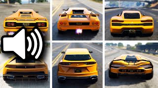 ALL GTA 5 Lamborghinis with REAL sound 🔊 [upl. by Nosylla]