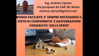 Bonus Facciate quando non serve visto di conformità e asseverazione congruità delle spese [upl. by Anitserp]