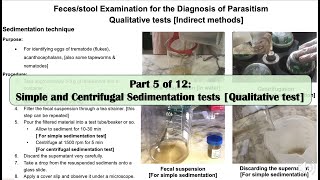 Part 5 Sedimentation test of faces or stool for the diagnosis of parasitism [upl. by Rivalee]