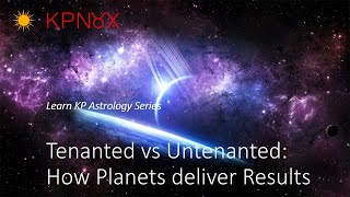 Learn KP Astrology  Tenanted vs Untenanted Planets [upl. by Nikola]