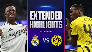 Real Madrid vs Borussia Dortmund Extended Highlights  UCL League Phase MD 3  CBS Sports Golazo [upl. by Airaet]