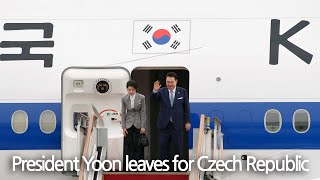 President Yoon leaves for Czech Republic I 윤석열 대통령 체코 공식 방문차 출국 [upl. by Anitreb149]