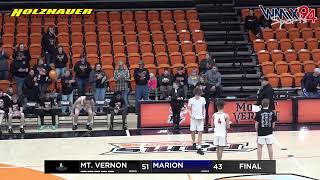 Mt Vernon Rams Basketball vs Marion Wildcats  202223 BLACKOUT NIGHT [upl. by Web313]