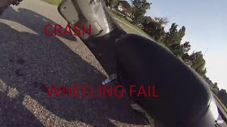 Wheeling scooter day MBK booster fail crash [upl. by Plume42]