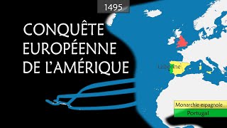 La conquête européenne de lAmérique  Résumé sur cartes [upl. by Ennaitak]