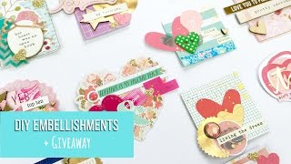 DIY Embellishments  Scrap Stash Clusters    INKIE QUILL [upl. by Ahsillek793]