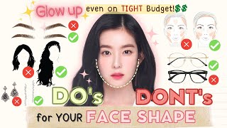 Makeup Hair amp Styling Dos amp Donts for Your FACE SHAPE✨ Instant Glow Up on a Super Tight Budget [upl. by Meerak]