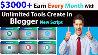 Earn 3000 Every Month  How To Make Tool Website In Blogger Tool Website Kaise Banaye 2023 [upl. by Hinman916]