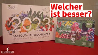 Jahreskalender mit Samen Saatgut Kalender  Das ideale Weihnachtsgeschenk für Gartenfreunde 2023 [upl. by Eetse]