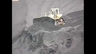 CAT BULLDOZER CAUSES AVALANCHE IN SLOW MOTION [upl. by Gilbertson3]