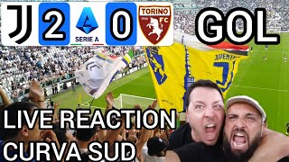 Juventus Torino 20  Gol Gatti  Milik  Live reaction Curva sud Allianz stadium [upl. by Pillsbury]