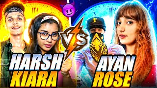 Pn Harsh ⚡ amp 👾 Pn Kiara vs Pn Rose 🌹 amp 👹 Pn Ayan  Most Awaited Versus Ever 🤯🔥  Garena Free Fire [upl. by Neurath]