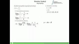 Granice funkcji  Asymptoty funkcji [upl. by Babbette]