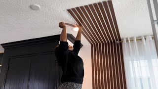 NEW DIY HOME CEILING To FLOOR TOTAL TRANSFORMATION WITH Lighting TO TRYOUT NOW [upl. by Cassy]