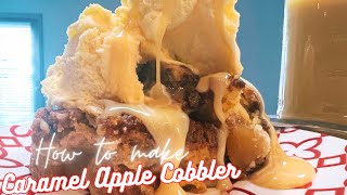 Caramel Apple Cobbler recipe  Easy amp Cheap recipe dessert applepie budgetfriendly apple fun [upl. by Plusch]