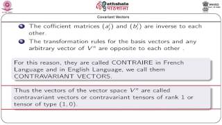 Introduction of tensors contravariant and covariant vectors MAT [upl. by Jamin]