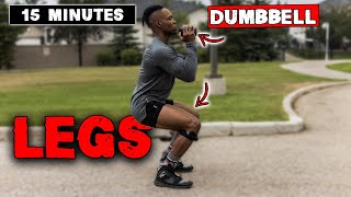 15 MINUTE LIGHTWEIGHT DUMBBELL LEG WORKOUT [upl. by Niliram]