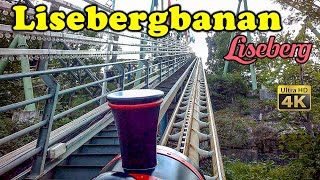 2023 Lisebergbanan Roller Coaster On Ride front Seat 4K POV Liseberg [upl. by Redmer]