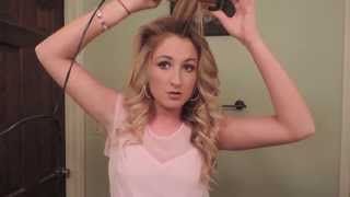 Hair Tutorial Voluminous Curls Using a Curling Wand [upl. by Nnyllatsyrc]