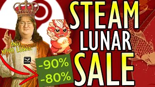 STEAM LUNAR SALE 2024 COMEÇOU OS MELHORES JOGOS BARATOS em PROMOÇÃO no PC e RECOMPENSA GRÁTIS [upl. by Amadis]