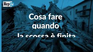 Cosa fare in caso di terremoto i consigli della Protezione Civile  la videoscheda [upl. by Odnalo]