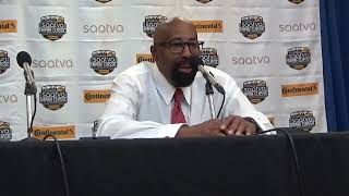 Indiana basketball coach Mike Woodson after IUs 7757 loss to No 5 UConn in the Empire Classic [upl. by Ailaza]