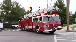 Fame Fire Company Spare Ladder 53 Responding to a Fire Alarm [upl. by Annaed302]