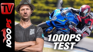 1000PS Test  Suzuki GSXR 1000 R 2017  Review English Subs [upl. by Eesdnil]