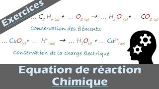 Equilibrer une équation de réaction chimique 📝Exercice corrigé  Physique  Chimie  Lycée [upl. by Fidela456]