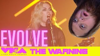 Punk Rock Performance The Warning  EVOLVE Live on The 2023 MTV Video Music Awards REACTION [upl. by Ahsenom804]